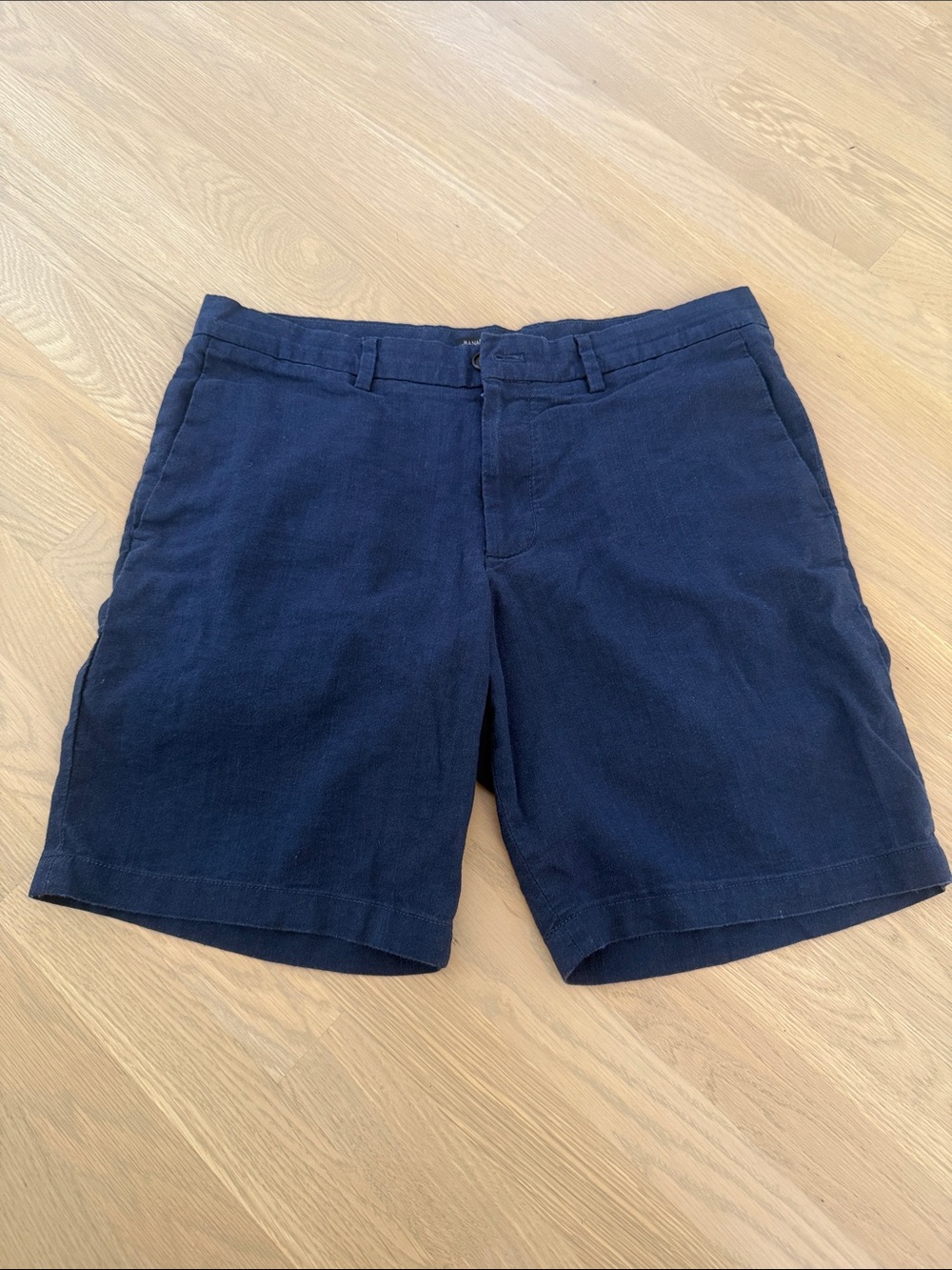Banana Republic Men's Navy Casual Linen Shorts